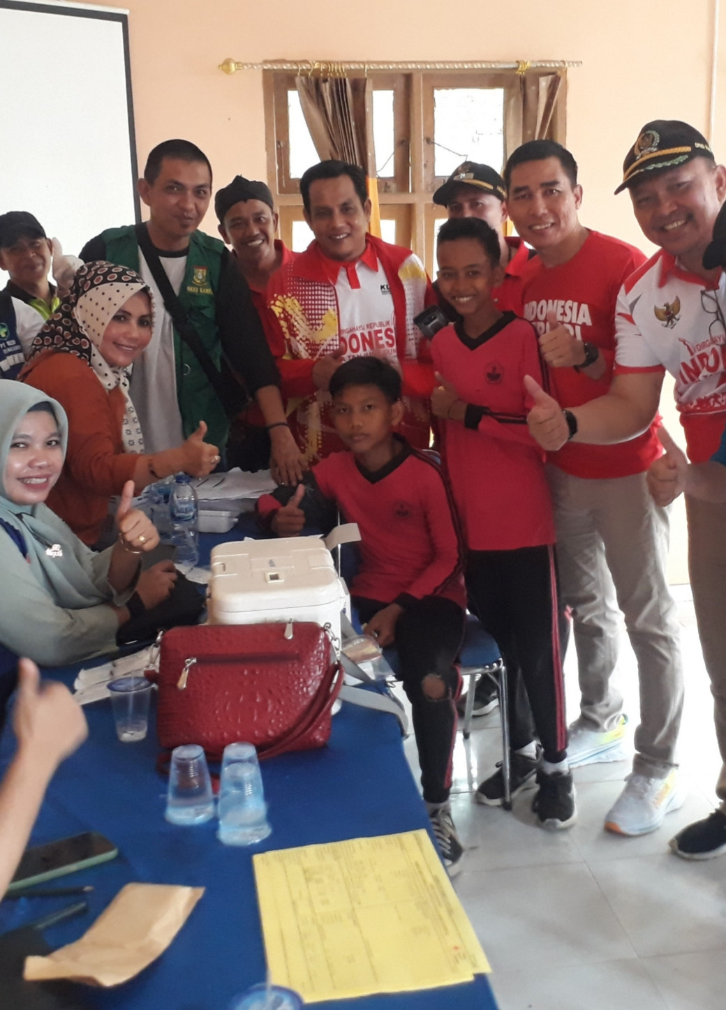 Kapolsek Tambang Bersama Camat Kampa , Tinjau Pelaksanaan Vaksin dan Donor Darah