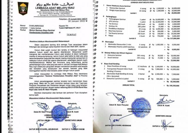 Beredar Proposal LAMR dengan Rekening Pribadi