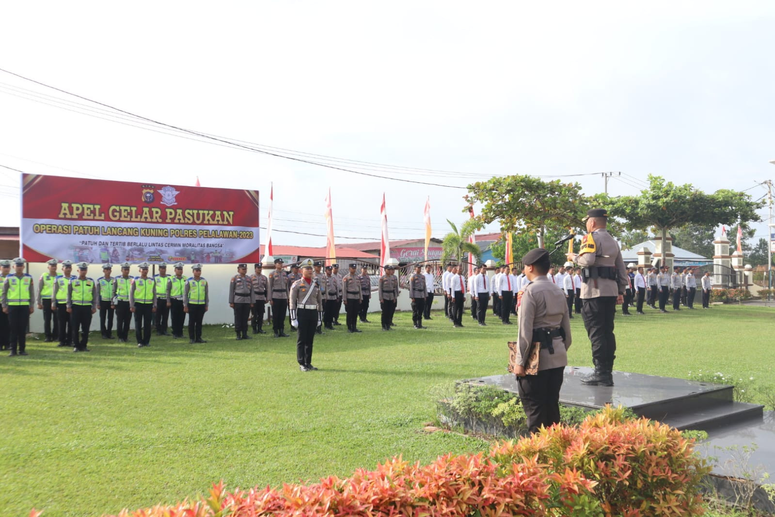 Polres Pelalawan Apel Gelar Pasukan Operasi Patuh Lancang Kuning 2023