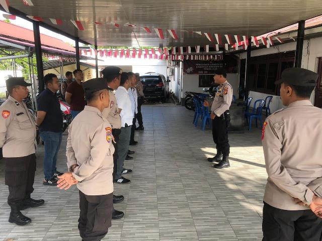 Polres Inhil Melaksanakan Pengamanan di Kantor KPU, Bawaslu serta Pengawalan Pribadi Selama Tahapan 