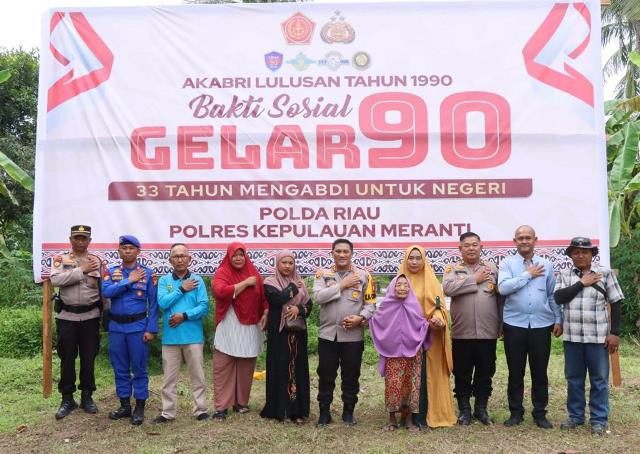 Baksos Akabri 1990, Polres Meranti Bedah Rumah Salah Seorang Warga Desa Gogok