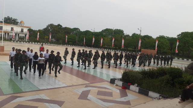 Mengintip Latihan Paskibra Yang Bertugas Menaikan Dan Menurunkan Bendera Pada HUT RI Ke 78 Di Rohil