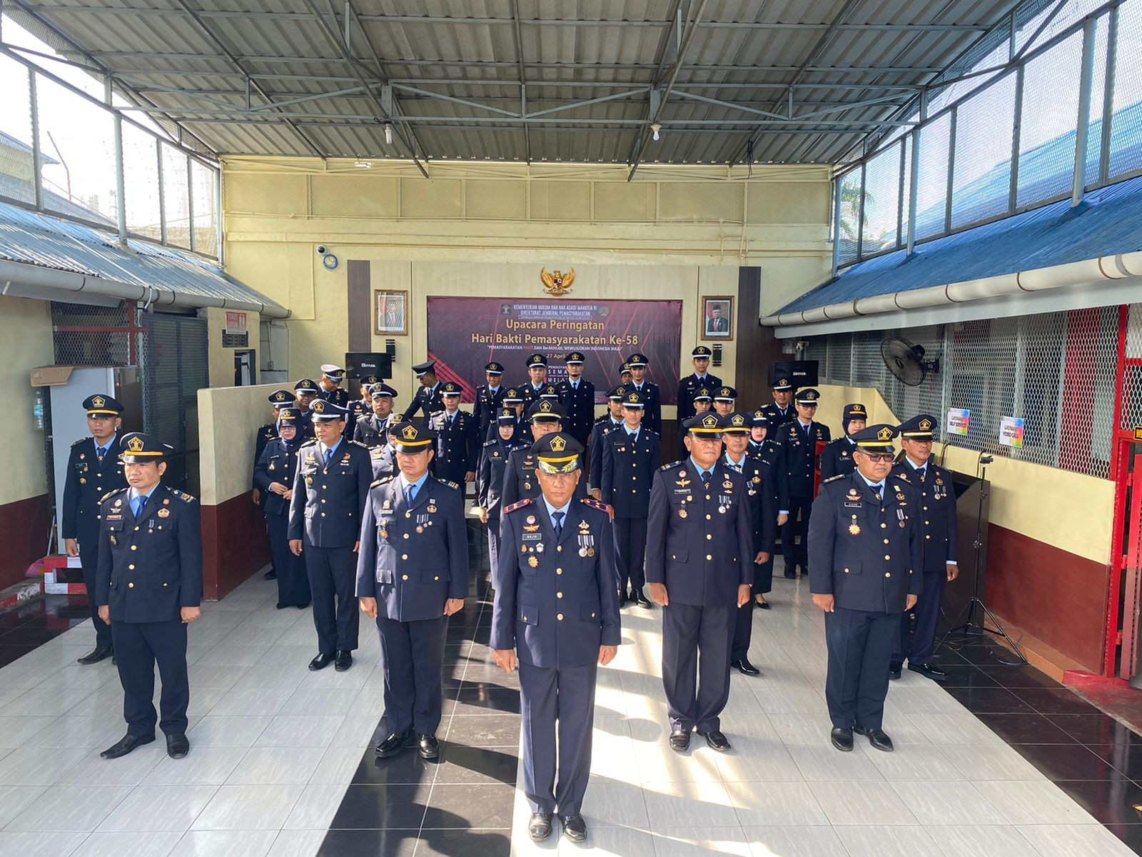 Lapas  Teluk Kuantan Ikuti Upacara Peringatan HBP Ke-58 Secara Virtual