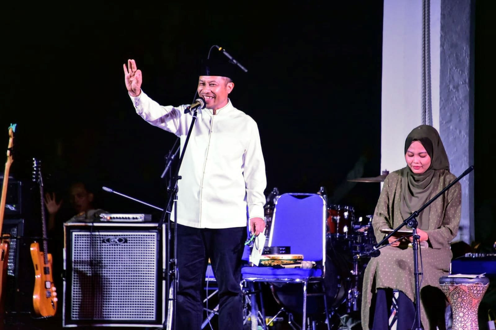 Wabub Bengkalis Hadiri Halal Bihalal Ditaja Boeloeh Perindoe Musik Shalawat