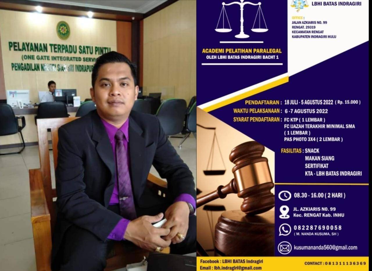 Kuota Terbatas dan Segera Daftar, LBHI Batas Indragiri Akan Gelar Akademi Paralegal