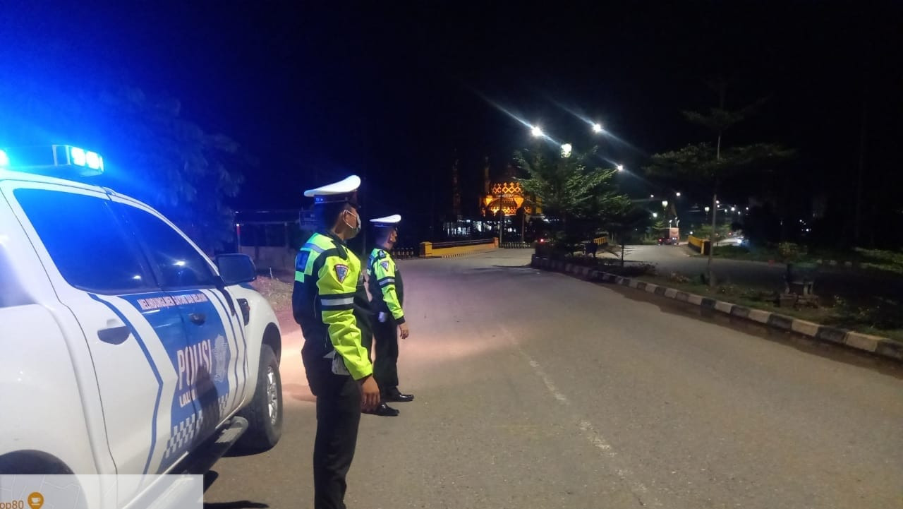 Satlantas Polres Kuansing Lakukan Patroli Blue Light Untuk Aman Pamakai Jalan Raya