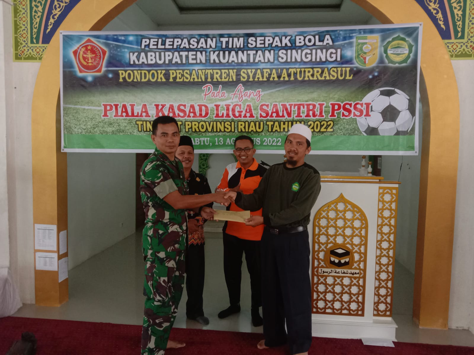 Wakili Dandim, Danramil 02/KT Hadiri Pelepasan Atlit Liga santri 