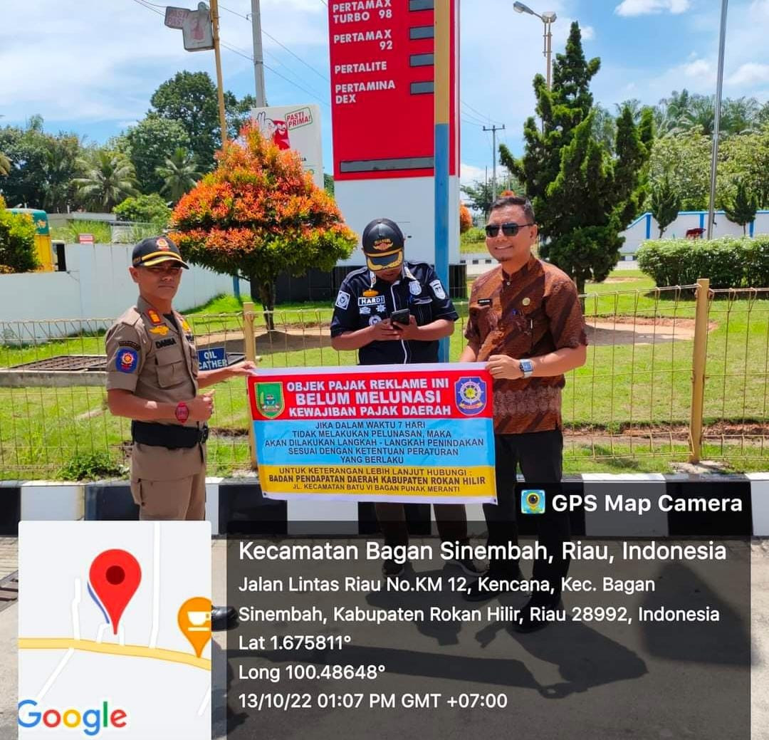 Tertunggak Pajak Tiga SPBU Dipasang Penutupan Totem Reklame