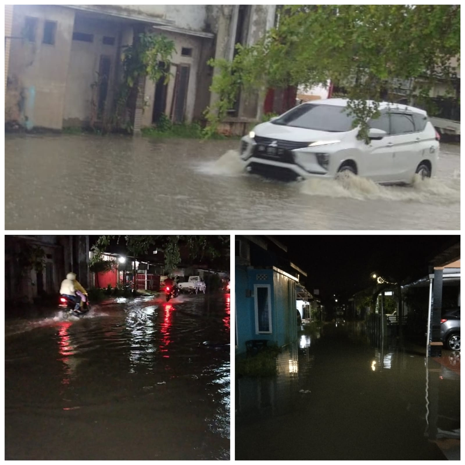 Parit Pembuangan Tidak Mampu Menampung Debit Air Hujan, Banjir di Jalan Pemda Meluas