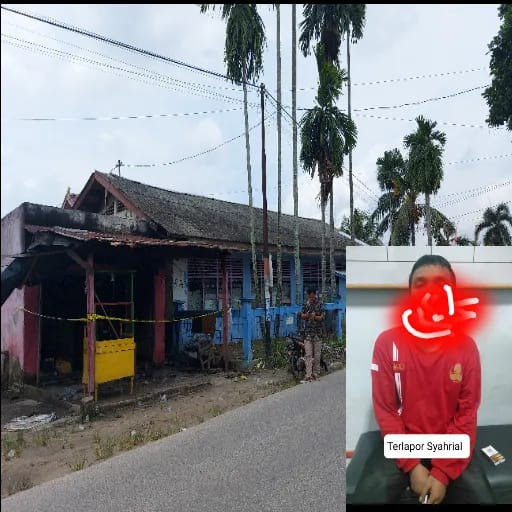 Supir Bupati Pelalawan Bakar Rumah Sendiri 