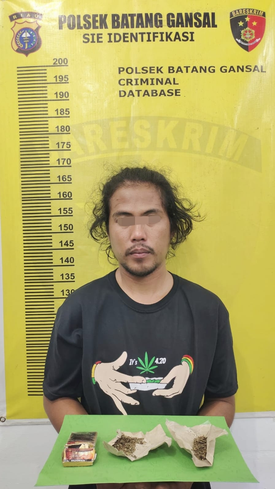 Operasi Pekat LK 2022, Kapolsek Batang Gansal Bekuk Pemilik Ganja Kering 