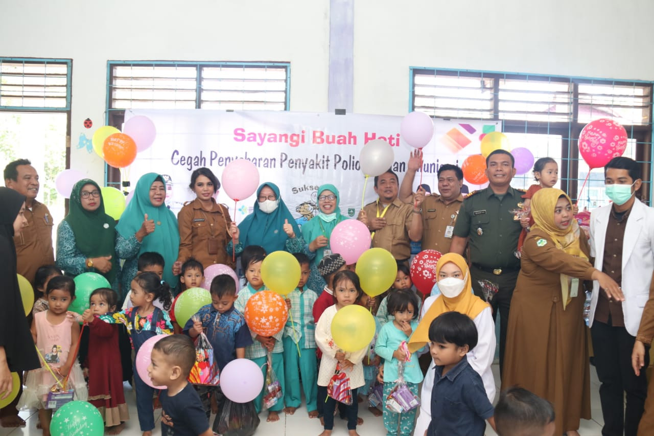 Ketua TP-KKK Kabupaten Bengkalis Kunjungan Kerja Polio dan imunisasi ke Sekolah
