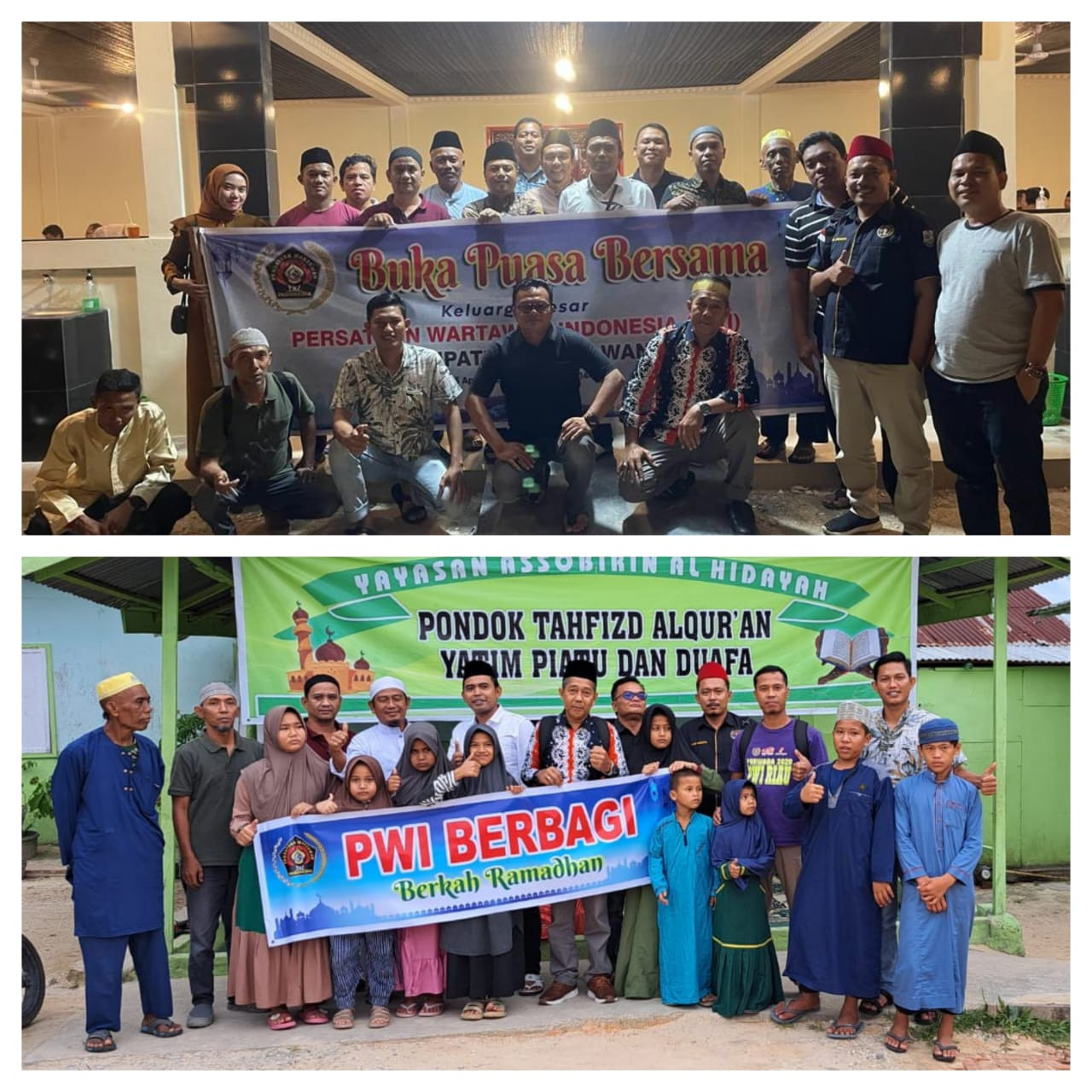 PWI Pelalawan Berbagi Dengan Keluarga Anggota Hingga Pondok Tahfidz Al Qur