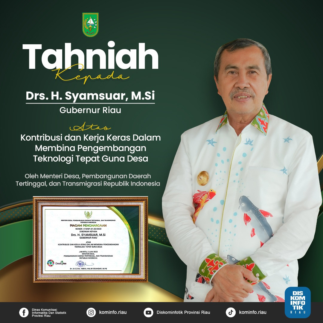 Gubri Syamsuar Dianugerahi Penghargaan