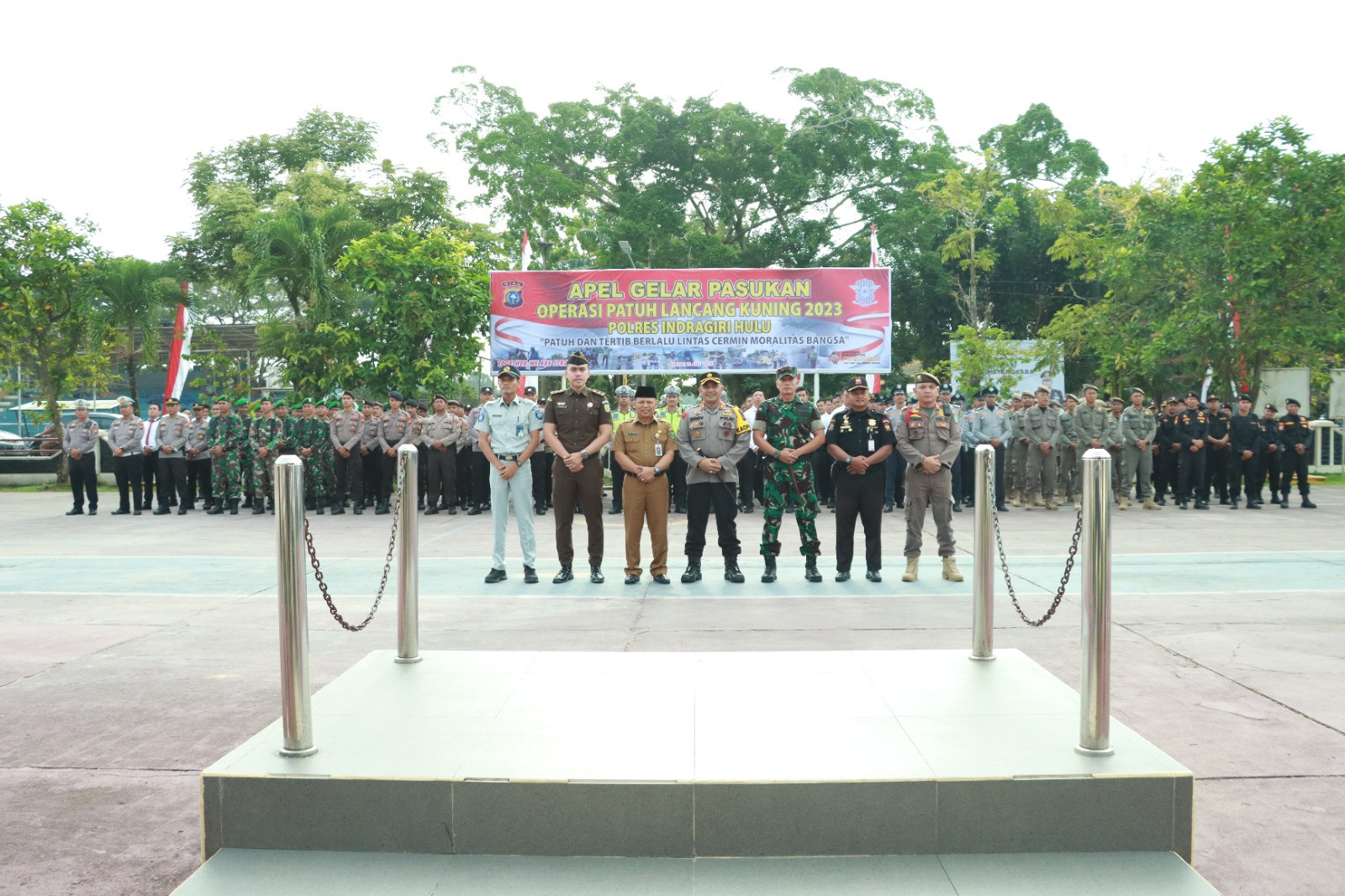 Kapolres Inhu Pimpin Apel Gelar Pasukan Ops Patuh LK 2023