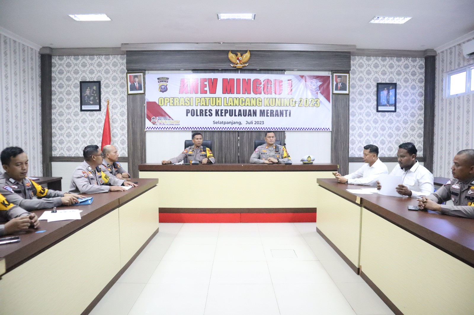 Polres Meranti Gelar Anev Minggu Pertama Operasi Patuh Lancang Kuning
