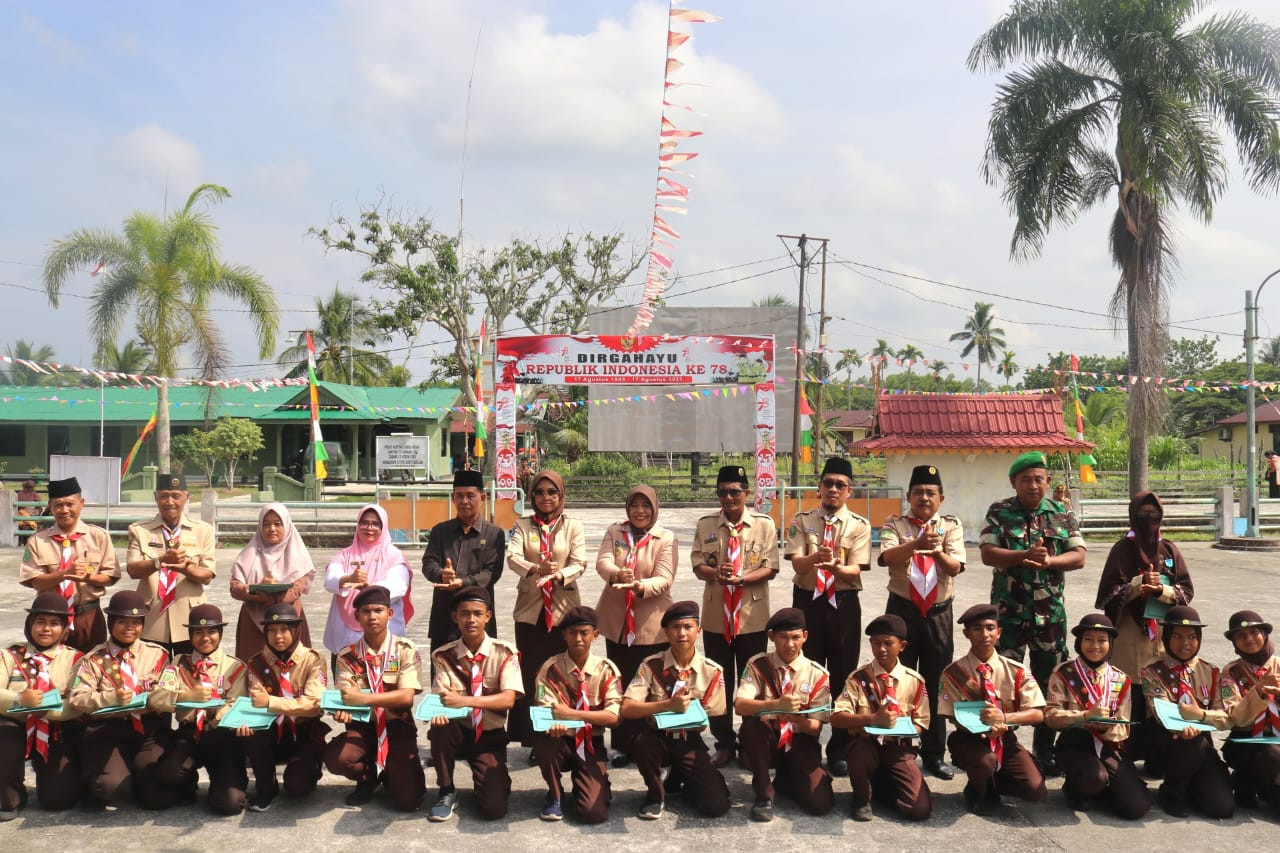 14 Penggalang Garuda Kwarran Merbau Dikukuhkan