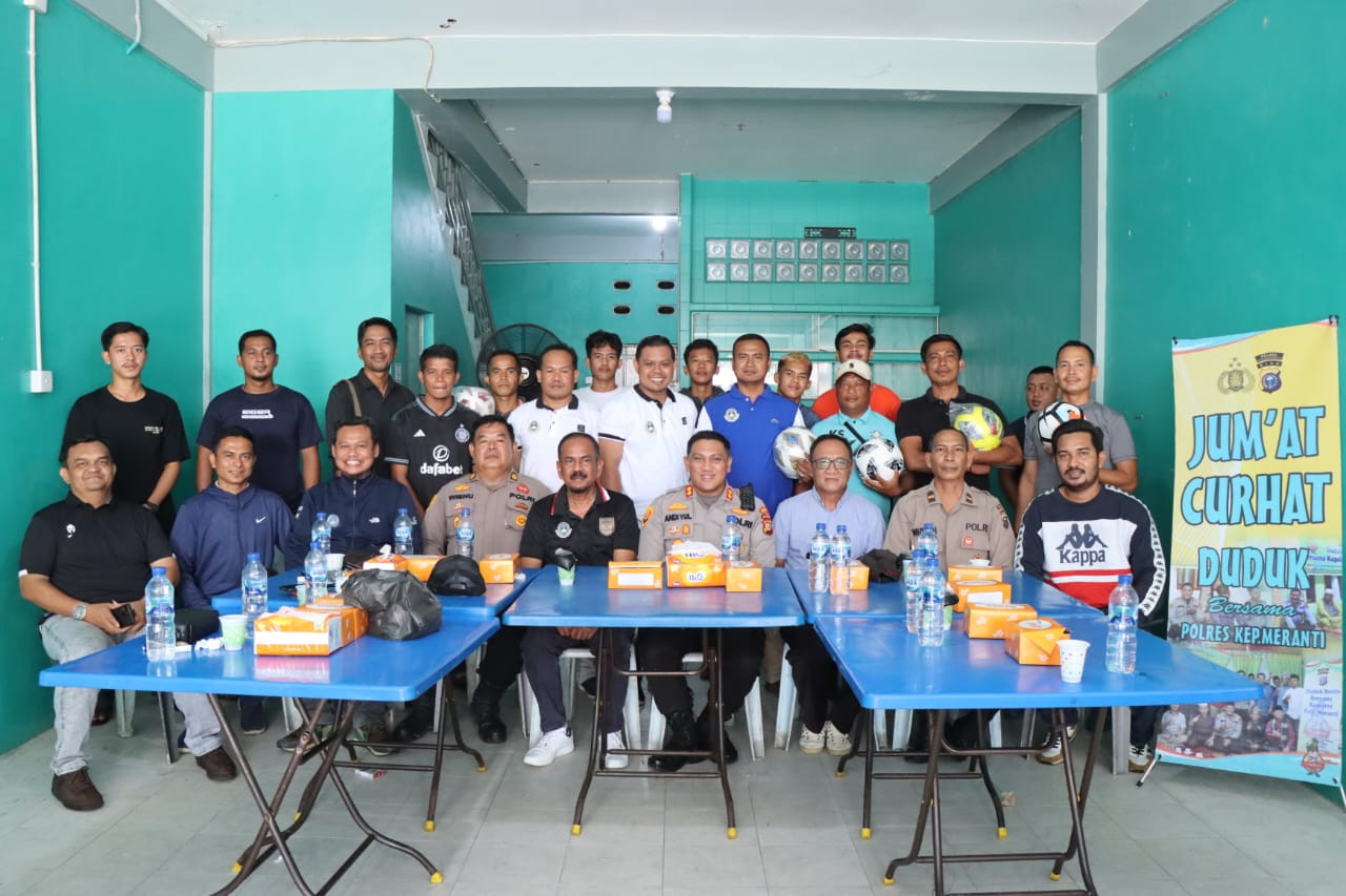 Jumat Curhat Bersama Askab PSSI, Polres Meranti Siap Bersinergi Mendukung Kemajuan Sepak Bola