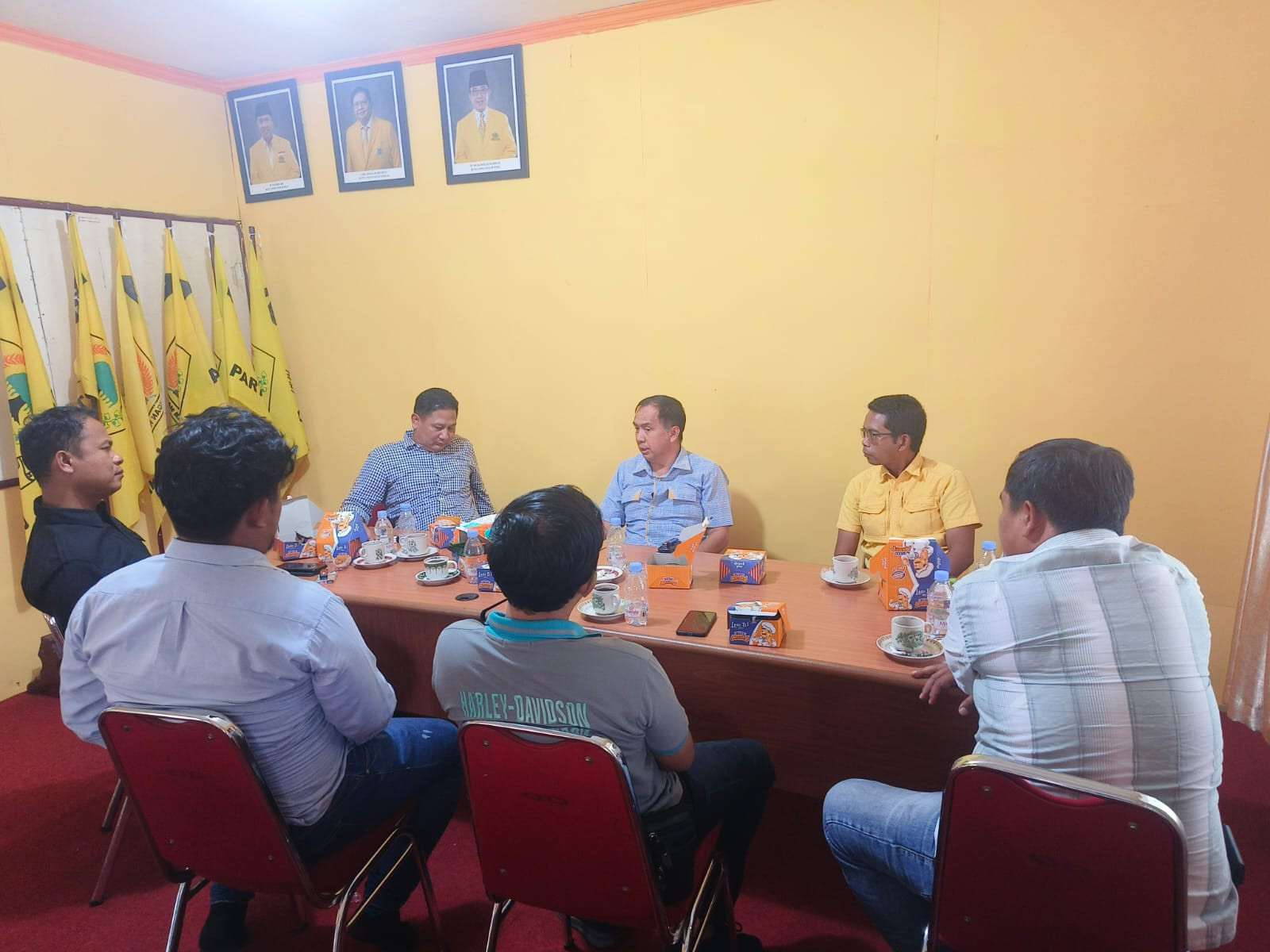 Silaturahmi dan Cooling Sistem, Polres Kunjungi DPD Golkar Inhil