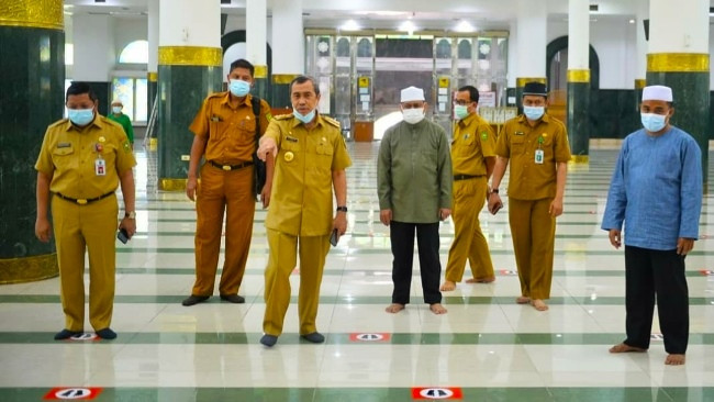 Sejumlah Masjid di Pekanbaru Tidak Laksanakan Salat Tarawih Berjamaah