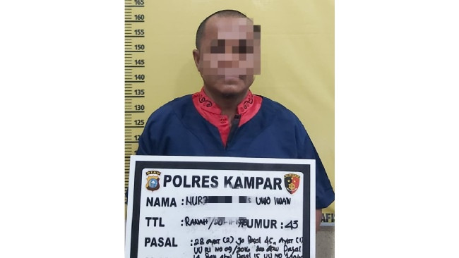 Warga Kampar Ditangkap Polisi Sebar Hoax Soal Vaksin