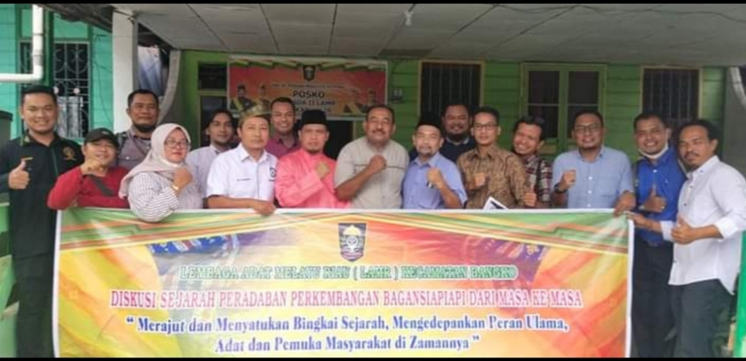 LAMR Kecamatan Bangko Gelar Diskusi Sejarah Peradaban Perkembangan Bagansiapiapi