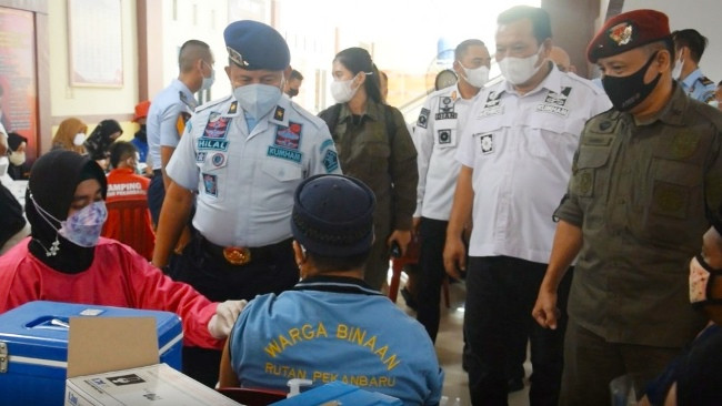 Rutan Pekanbaru Pacu Vaksinasi bagi Warga Binaan 