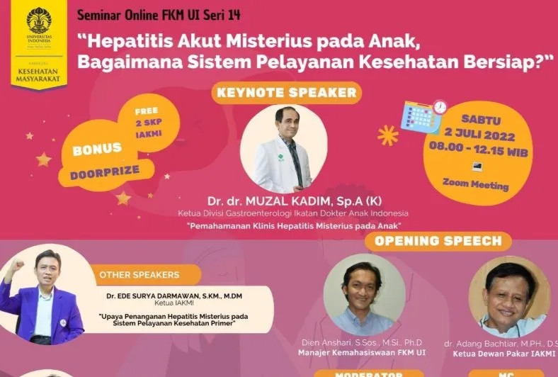 Epidemiolog UI Tidak Setuju Penyebutan Penyakit Hepatitis Misterius