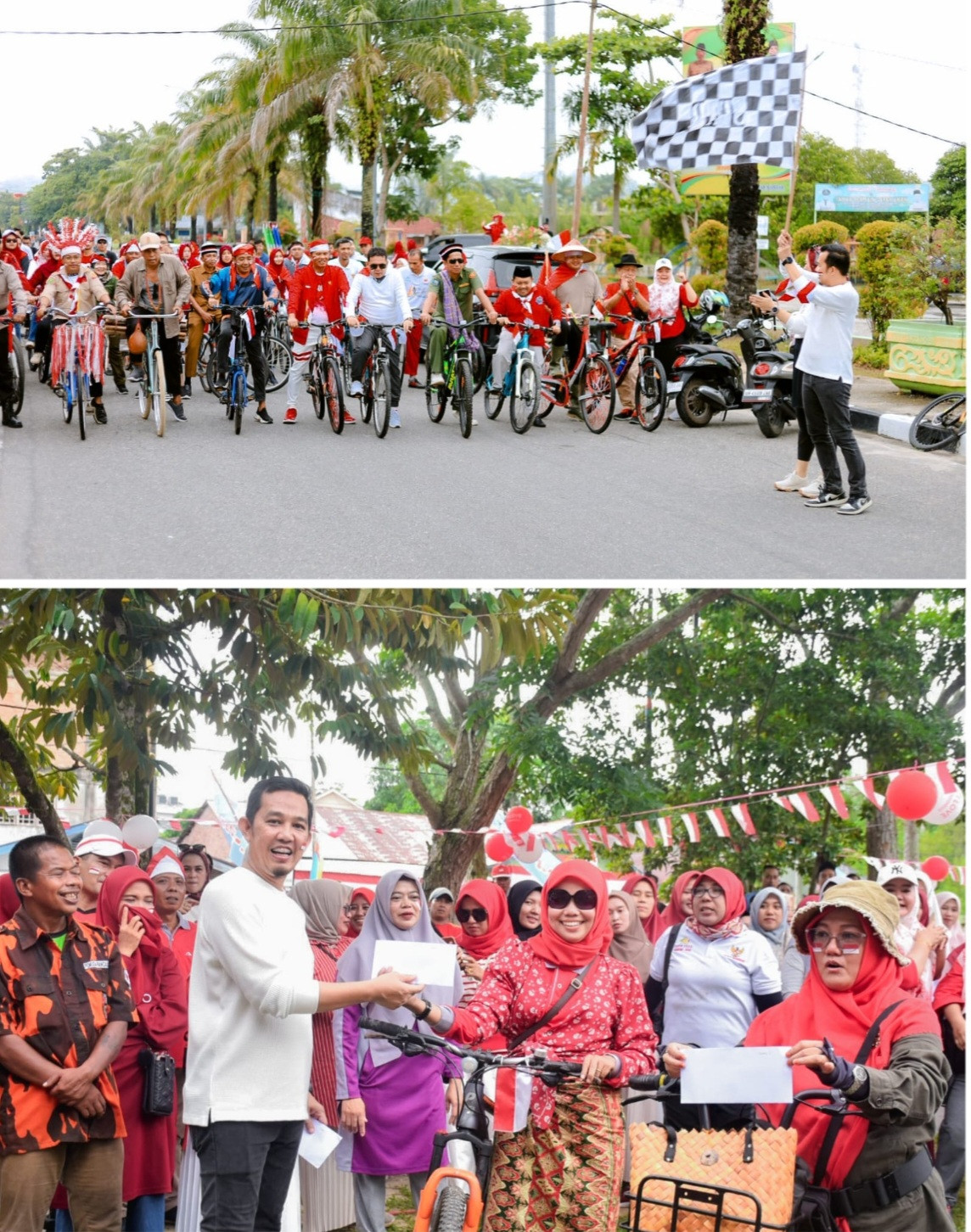 Sepeda Santai Padati Taman Koto Bangkinang, di Lepas Oleh Yurihco