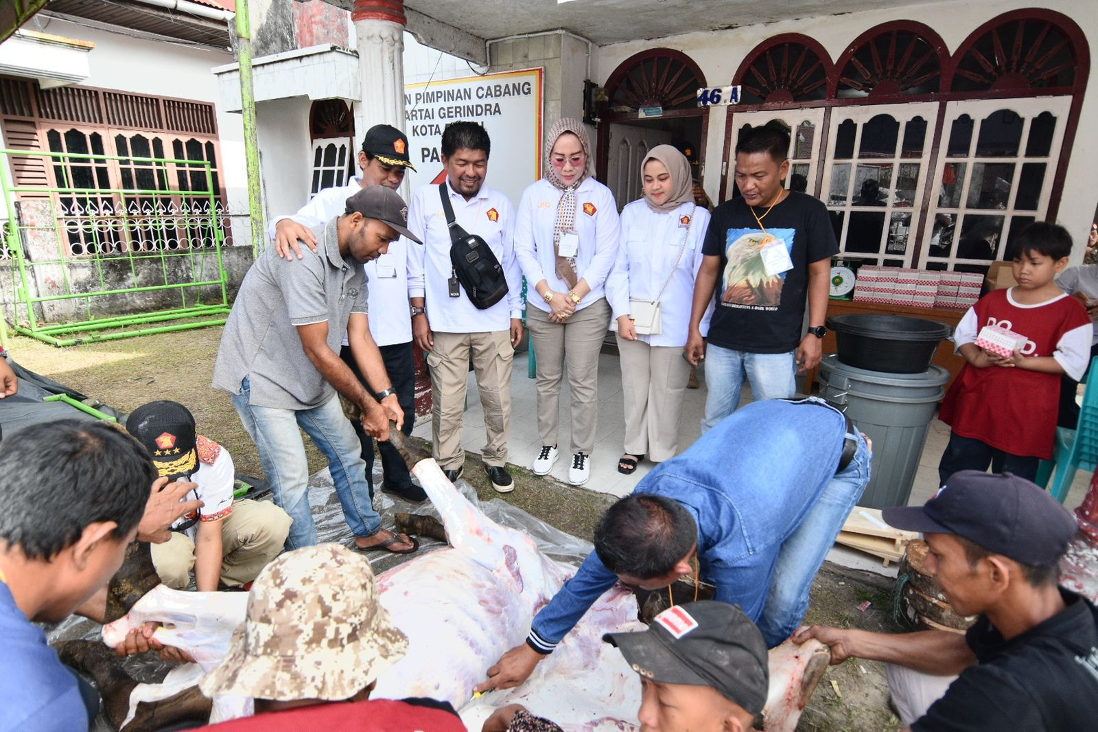 Idul Adha 1443H Gerindra Dumai Lakukan Pemotongan Hewan Qurban