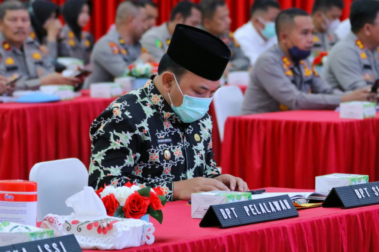 Rute Lintasan di Perluas Wabup Husni Rakor Pengamanan TDS 2022 Bersama Kapolda Riau